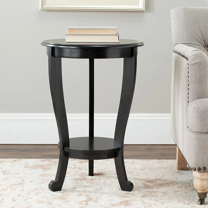 Mary Pedestal Table in Distressed