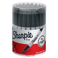 Sharpie® Fine Point Permanent Marker, Black, 36 Piece Canister