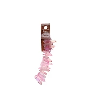 12 Pack: Light Pink Crystal Quartz Stick Beads by Bead Landing™