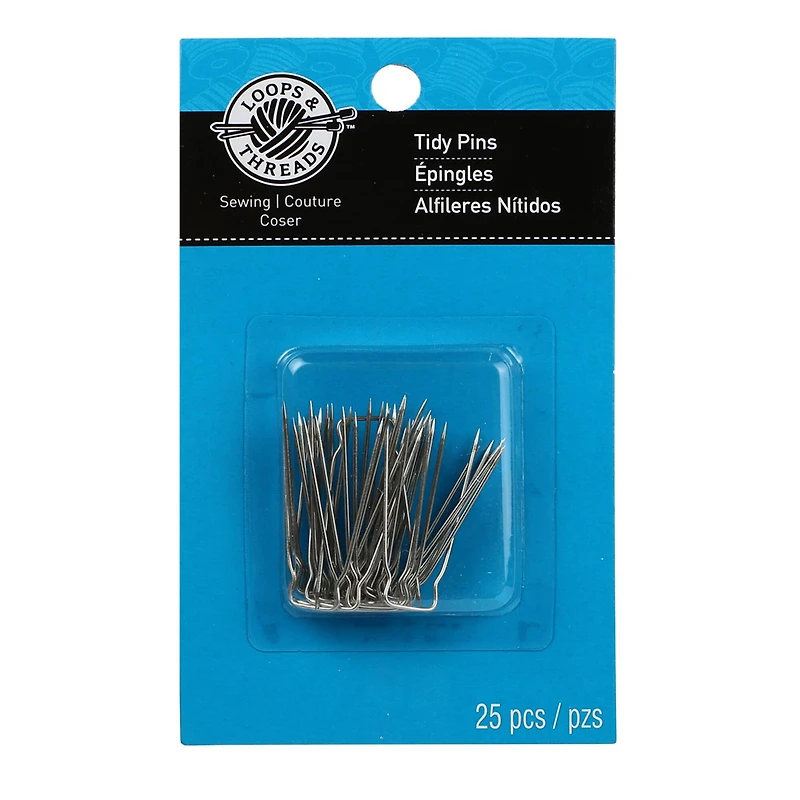 12 Packs: 25 ct. (300 total) Nickel Tidy Pins by Loops & Threads™