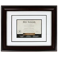 6" x 8" Mahogany Document Frame with Double Mat by Studio Décor®