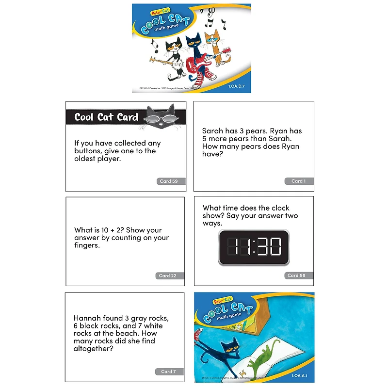 Pete the Cat Cool Cat® Math Game Grade 1