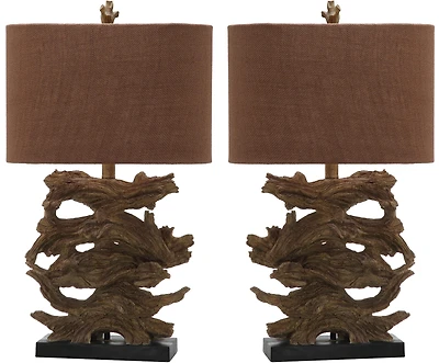 Forester Table Lamp Set in Brown