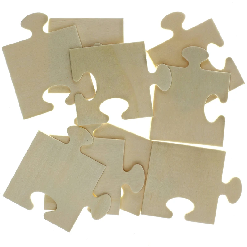 12 Packs: 9 ct. (108 total) Wooden Puzzle Shapes by Creatology™