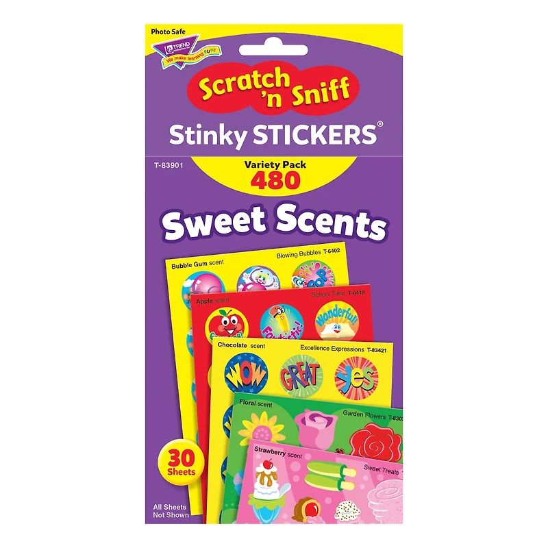 Trend Enterprises® Sweet Scents Stinky Stickers®, 480 Pack