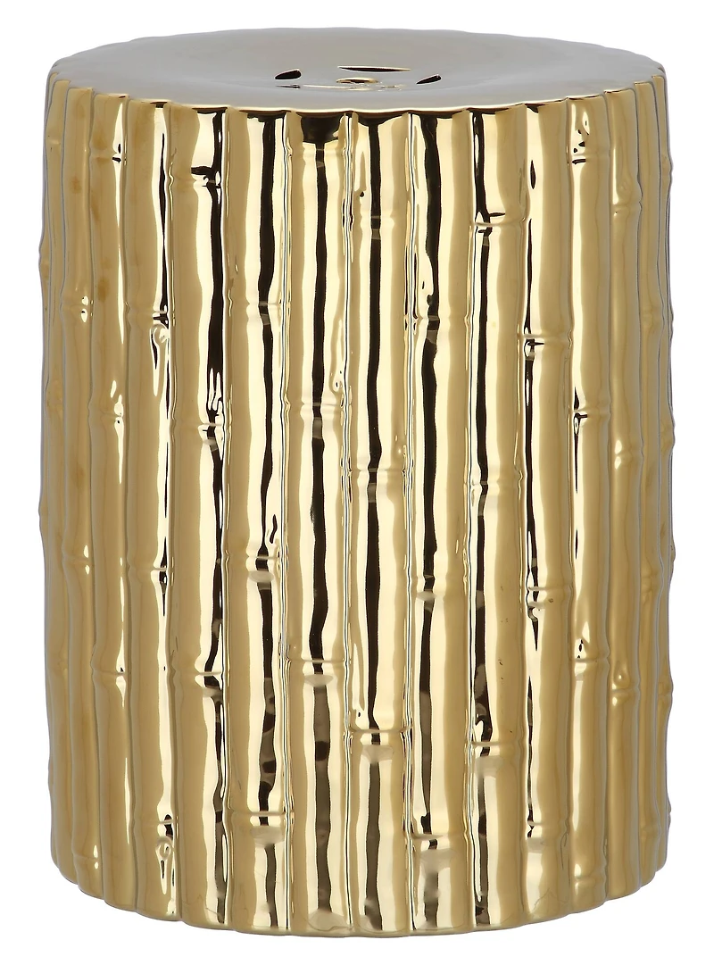Bamboo Garden Stool in Gold