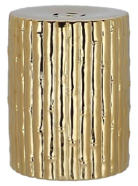 Bamboo Garden Stool in Gold