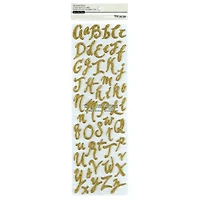 Gold Glitter Puffy Alphabet Stickers by Recollections™