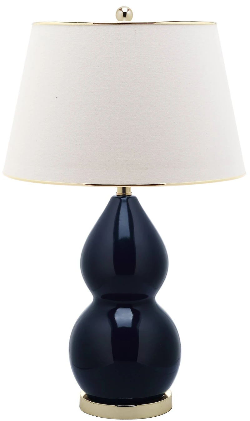 Jill Two Gourd Table Lamp in Navy