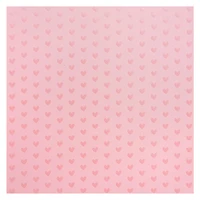 Pink Foil Heart Paper by Recollections®, 12" x 12"