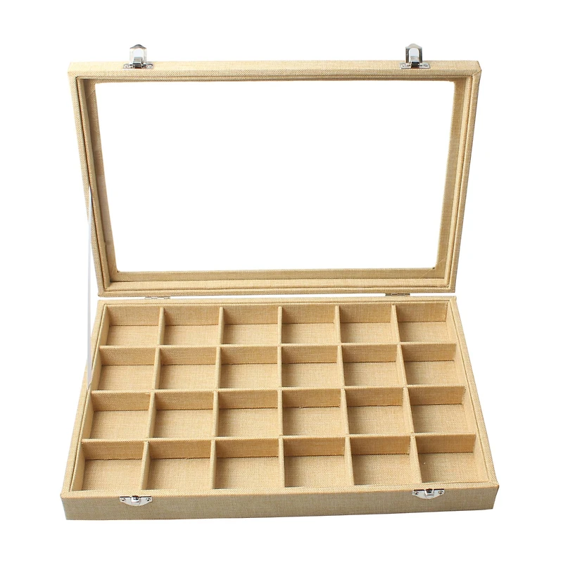 Burlap Tray with Lid By Bead Landing™