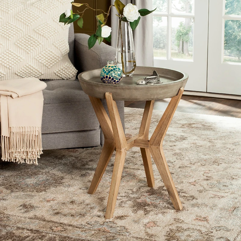 Celeste End Table in Dark Grey