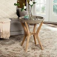 Celeste End Table in Dark Grey