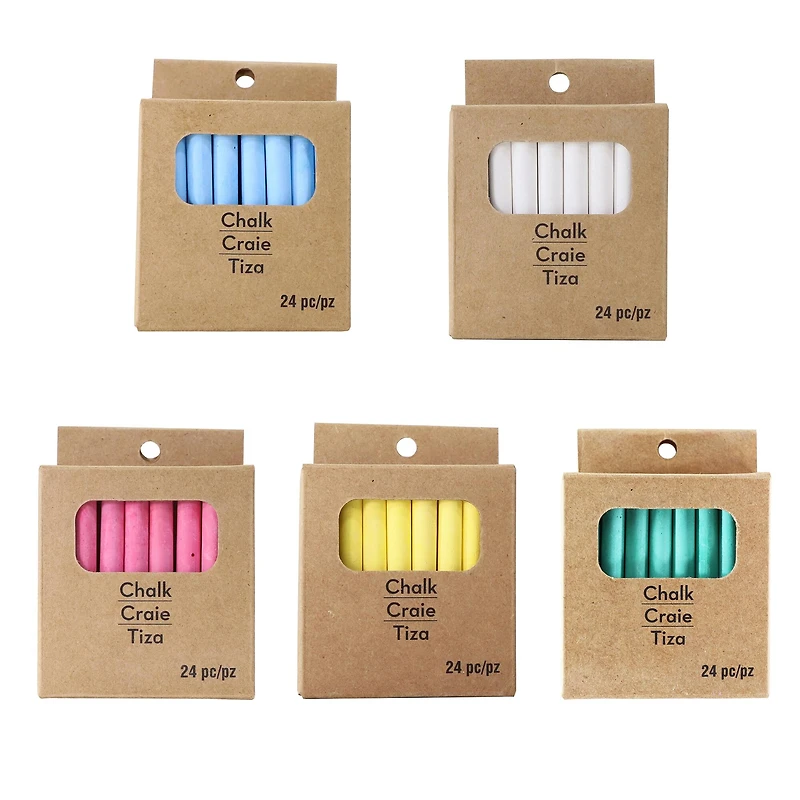 48 Packs: 24 ct. (1,152 total) Assorted Chalk Box