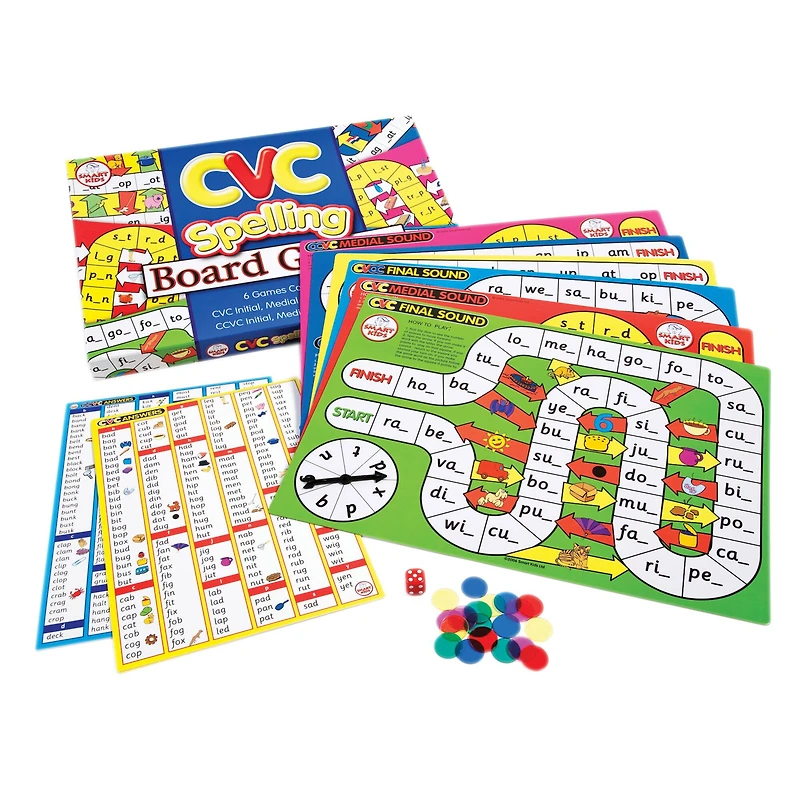 CVC Spelling Board Games