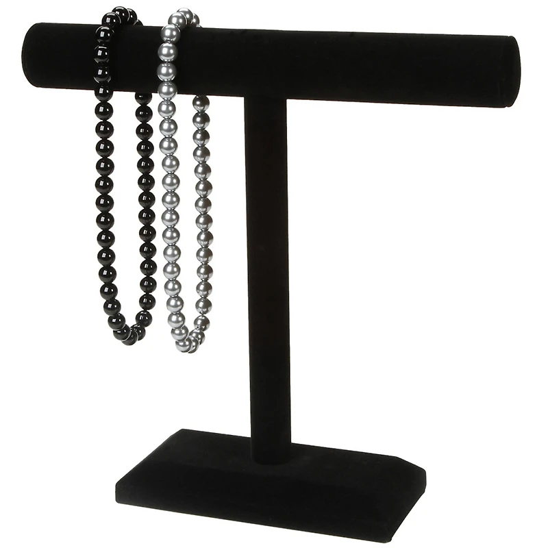 12" Black Velvet Single Bar Jewelry Stand by Bead Landing™ 