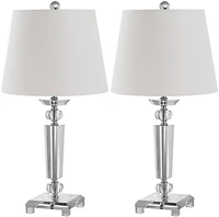 Imogene Crystal Table Lamp Set in Crystal