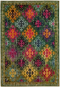 Monaco Distressed Boho 4' X 5'-7" Area Rug