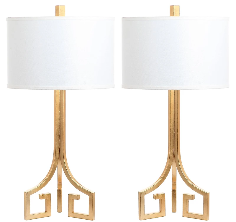 Arabelle Hardback Table Lamp Set in Gold