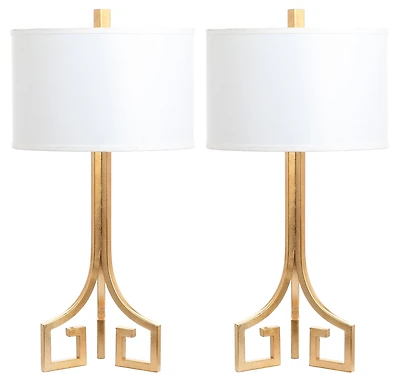 Arabelle Hardback Table Lamp Set in Gold