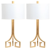 Arabelle Hardback Table Lamp Set in Gold