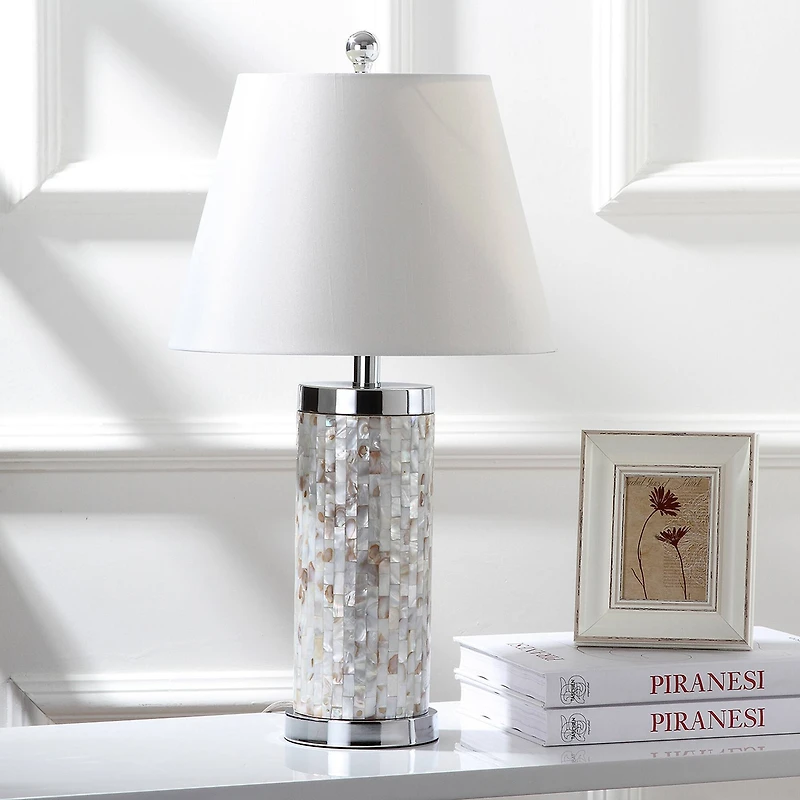 Shell&Metal Table Lamp Set in Shell