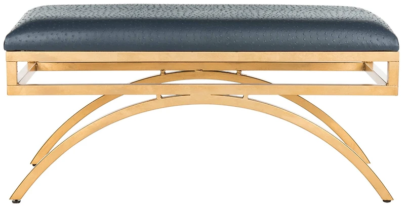 Moon Arc Bench in Navy & Gold