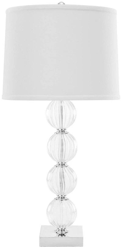 Amanda Black Glass Globe Lamp in