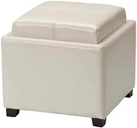 Harrison Single Tray Ottoman in Creme