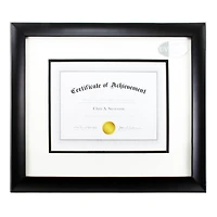 8.5" x 11" Black Document Frame with Double Mat by Studio Décor®