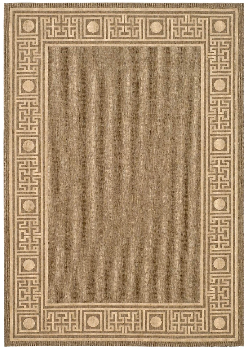 Courtyard Key Border 5'-3" X 7'-7" Area Rug