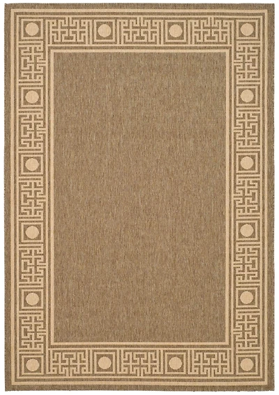 Courtyard Key Border 5'-3" X 7'-7" Area Rug