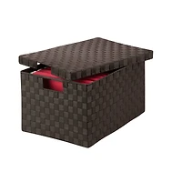 Honey Can Do Espresso Large Woven File Box