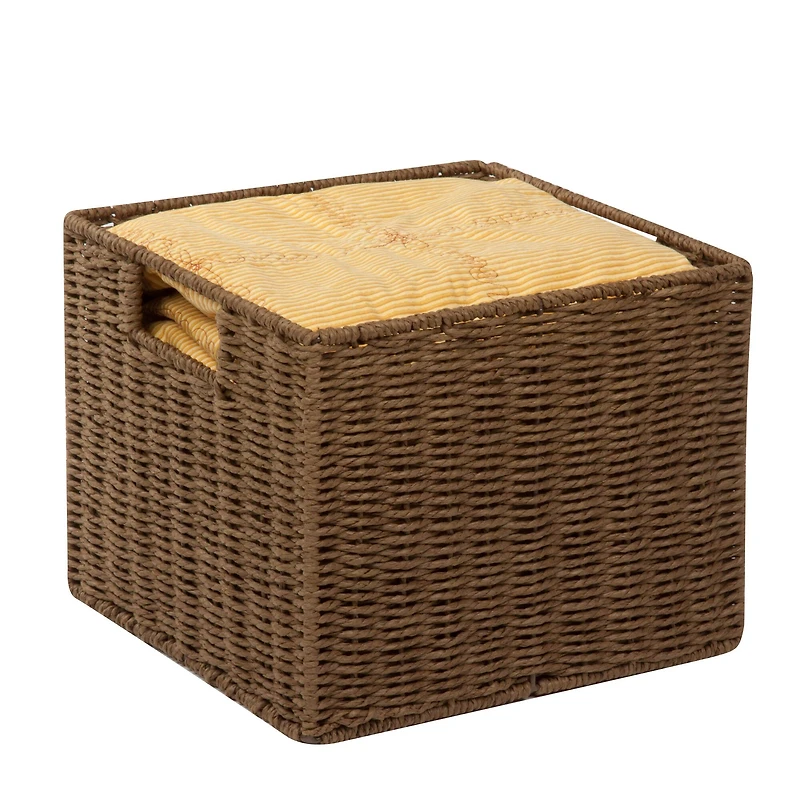 Honey Can Do Brown Parchment Cord Basket