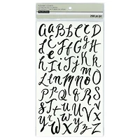 Black Hand Script Alphabet Stickers by Recollections™