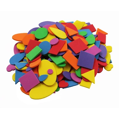 Foam Shapes, Assorted Colors, 720 Per Pack, 6 Packs