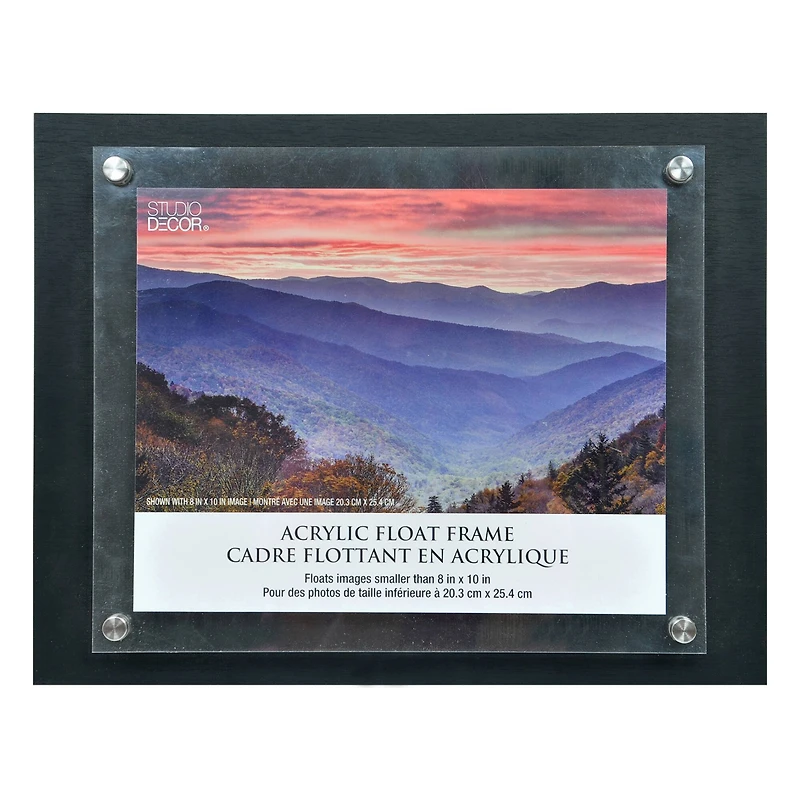 Acrylic Float Frame on Black Panel by Studio Décor®