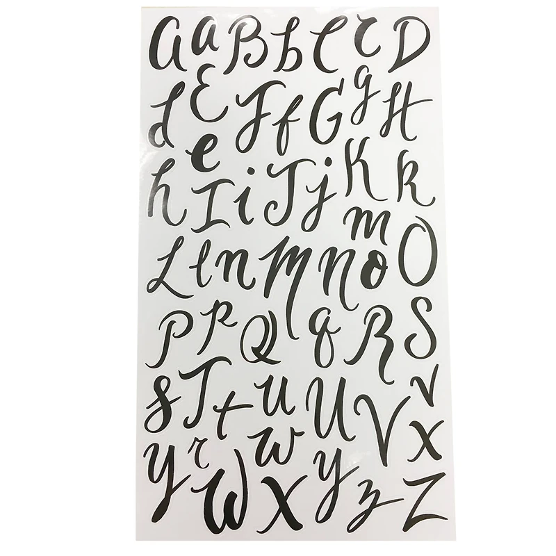 Black Hand Script Alphabet Stickers by Recollections™