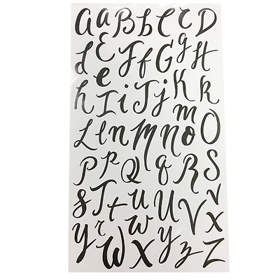Black Hand Script Alphabet Stickers by Recollections™