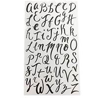 Black Hand Script Alphabet Stickers by Recollections™