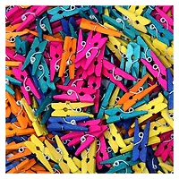 Creativity Street® Bright Hues Wood Crafts Mini Spring Clothespin, Pack of 250