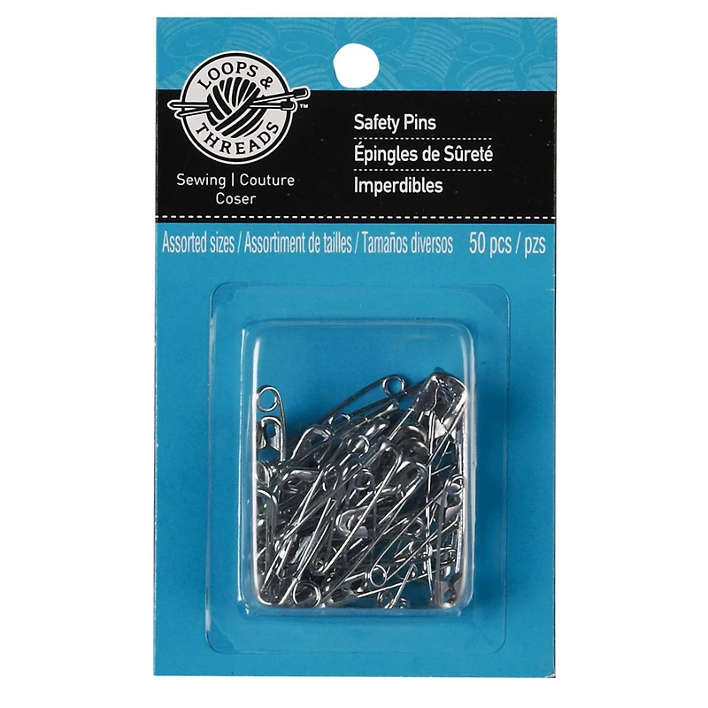 Loops & Threads™ Safety Pins, Assorted