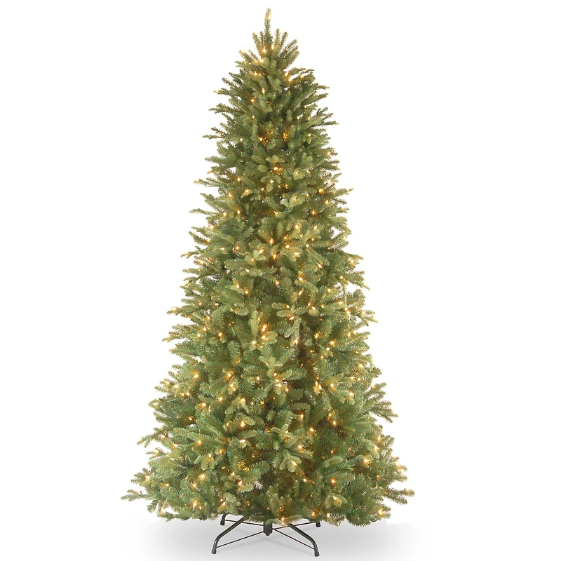 6.5 Ft. Pre-Lit Feel Real® Tiffany Fir Slim Artificial Christmas Tree, Clear Lights