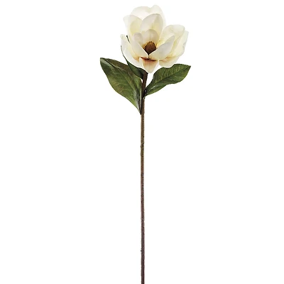 34" Magnolia Stem, White