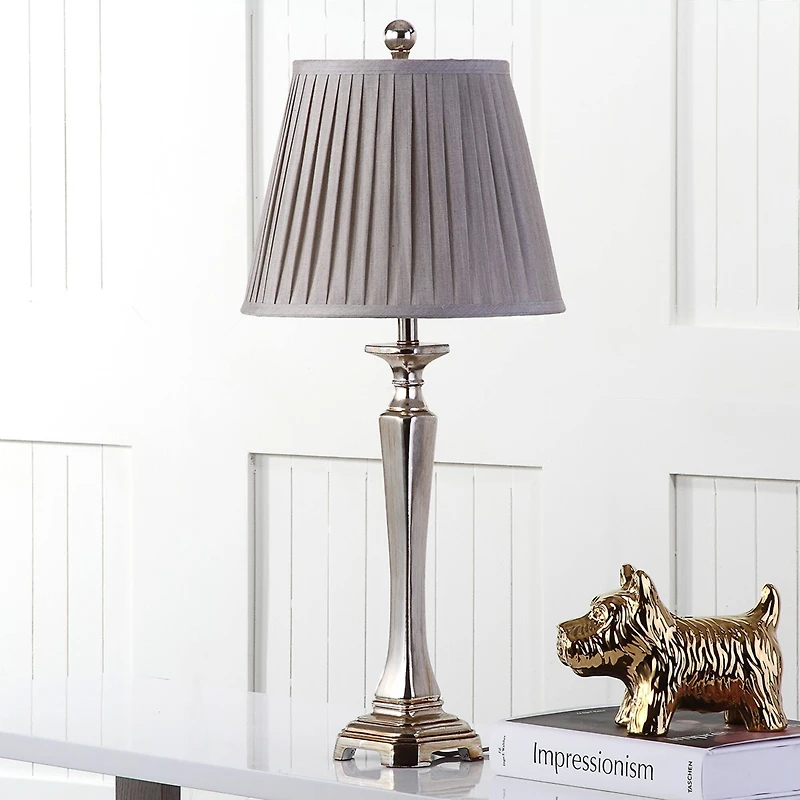 Athena Table Lamp Set in Silver