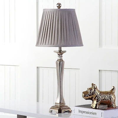 Athena Table Lamp Set in Silver
