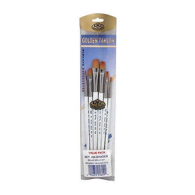 Royal & Langnickel® Zip N' Close Gold Taklon Shader Brush Set