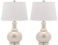 Shelley Gourd Table Lamp Set in White