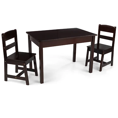 KidKraft Espresso Rectangle Table & 2 Chair Set