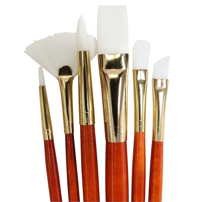 Princeton™ RealValue™ White Taklon Brush Set With Fan